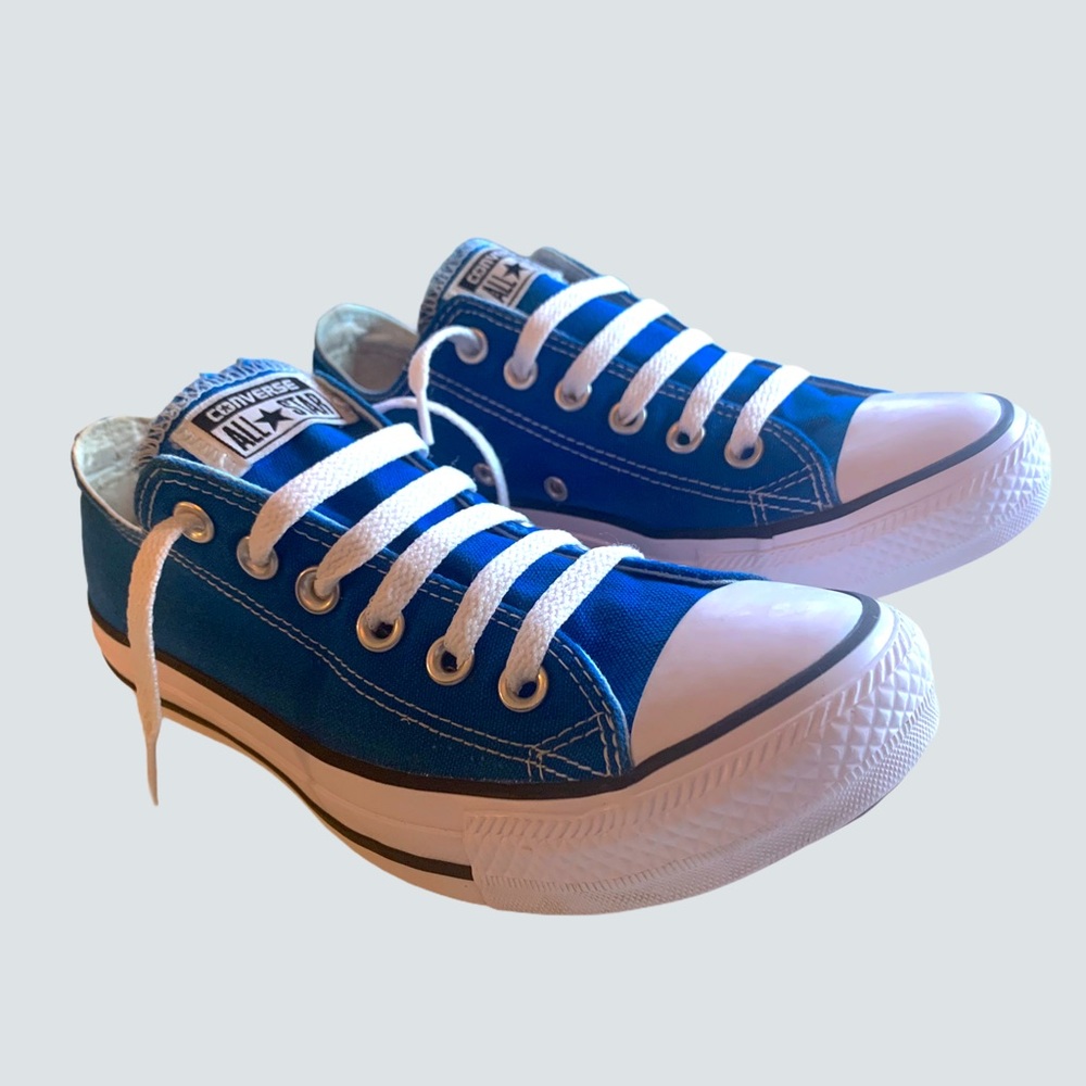 Unisex Cerulean Blue & White Converse | 5.5 + 7.5 - Picture 6 of 15